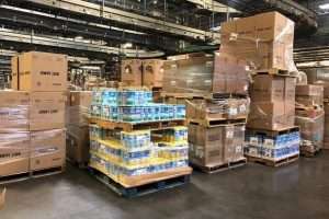 The Dan Daniel Distribution Center, in Newport News, Virginia, prepped shipments of critical hygiene items for Germany.