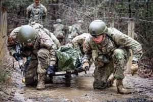 Combat lifesaver course at Fort Benning, Georgia.