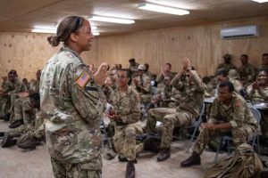 Women, peace and security briefing at Camp Seweyo, Guyana