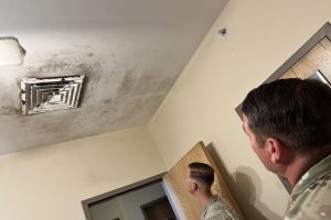 Senior leaders from across 3rd Infantry Division, Fort Stewart and Hunter Army Airfield, Georgia, check barracks facilities for mold and other maintenance concerns.