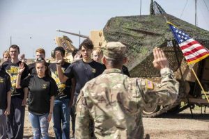 Oath of Enlistment at Fort Riley, Kansas