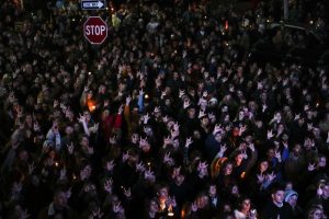 Vigil for the victims of mass shootings in Lewiston, Maine