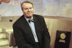 Charles Osgood, anchor of CBS's ‘Sunday Morning,’ poses for a portrait on the set in New York.