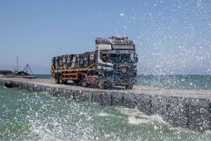 Humanitarian aid reaches Gaza via the temporary Trident Pier