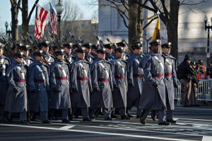Cadets from the U.S. Military Academy at West Point march