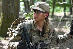 A U.S. Army specialist trains in Baumholder, Germany