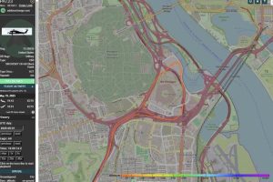 Flight path of Army Black Hawk "PAT23" on a May 1, 2025