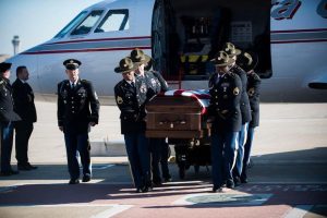 Dignified transfer ceremony at Scott Air Force Base, Illinois