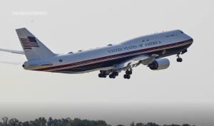 Trump Flies in an Old Air Force One and Transfers to a New One